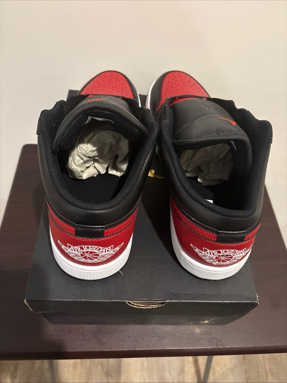 Men Jordan One lLow-Top Sneakers size13 in Black and Red - Picture 7 of 9